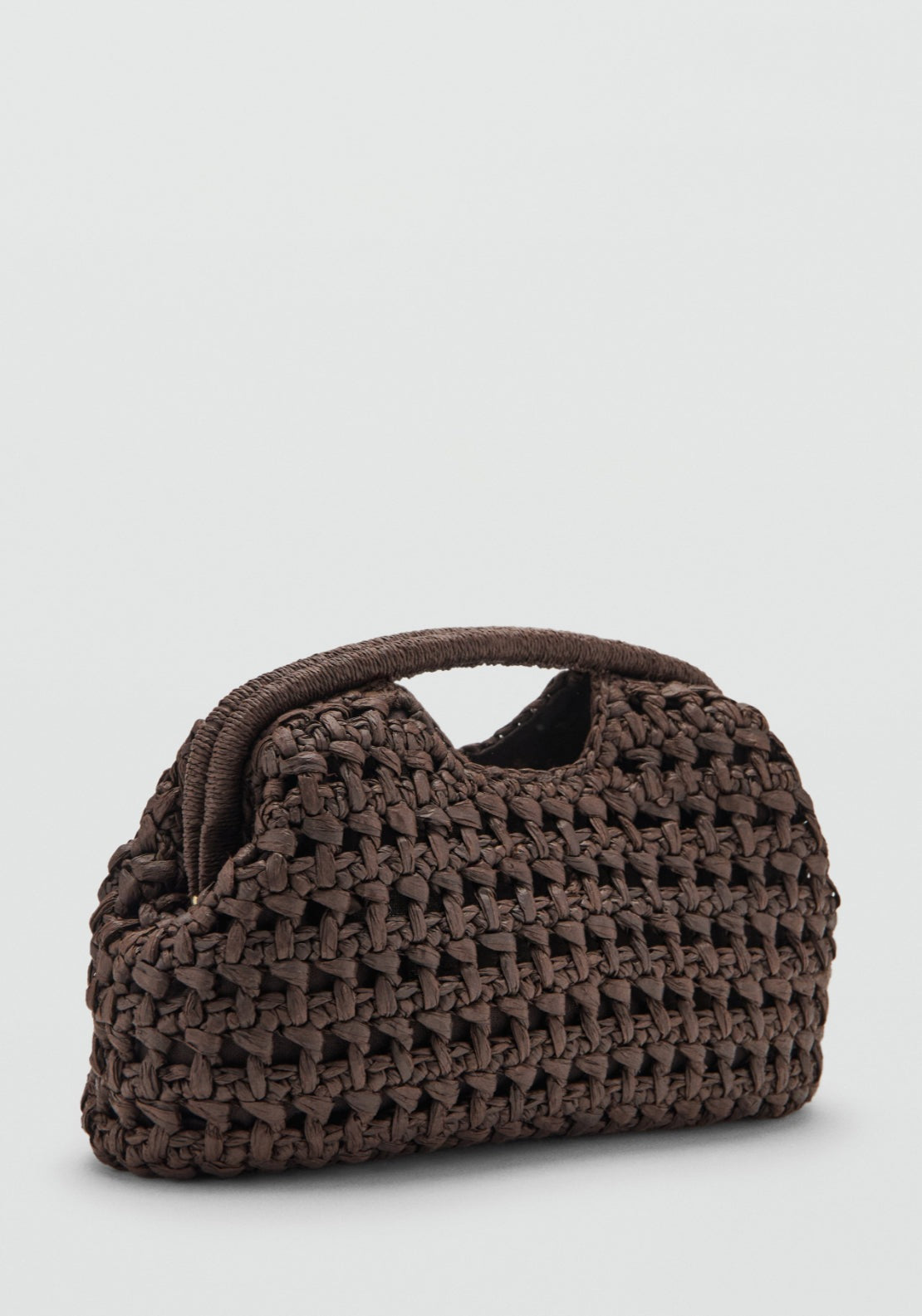 Natural Fibre Handbag - Brown