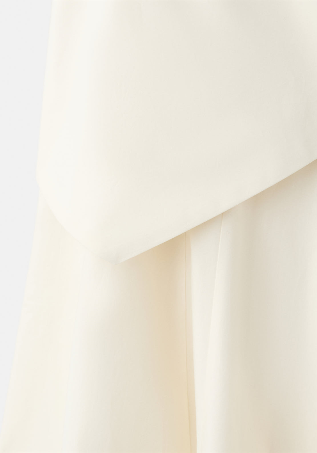 A-Line Skirt With Handkerchief Detail - Cream