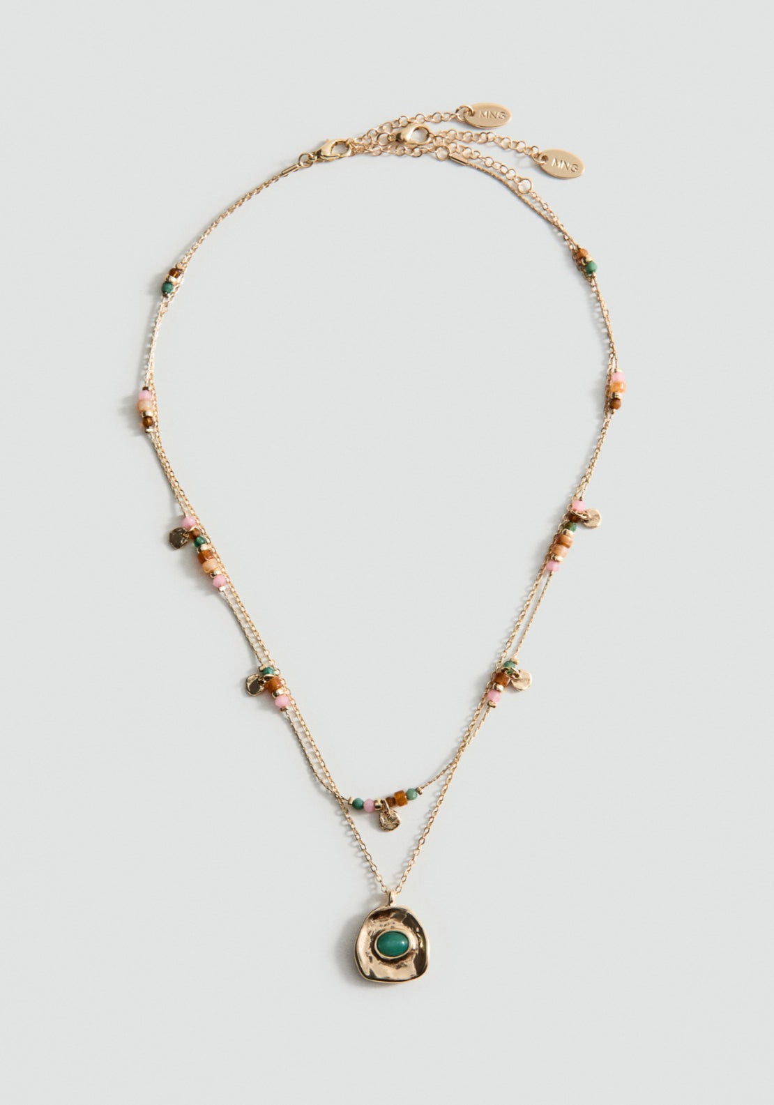 Mango Mixed Double Bead Necklace - Gold 1 Shaws Department Stores