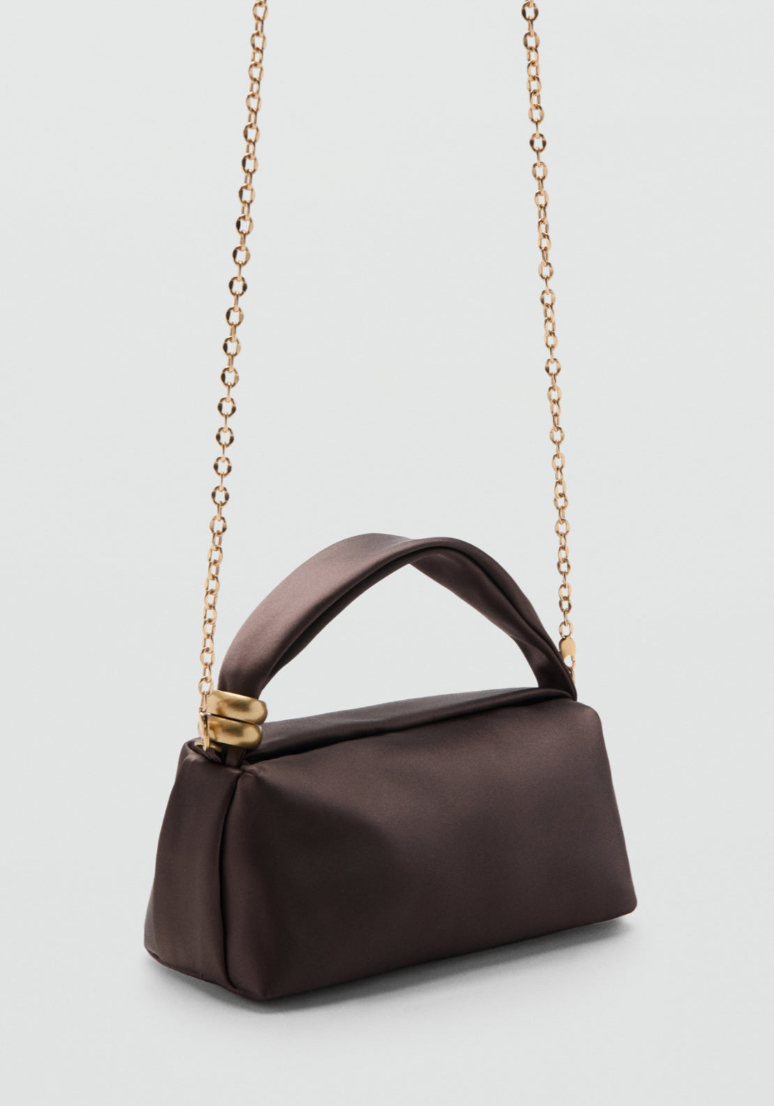 Metallic Detail Handbag - Brown