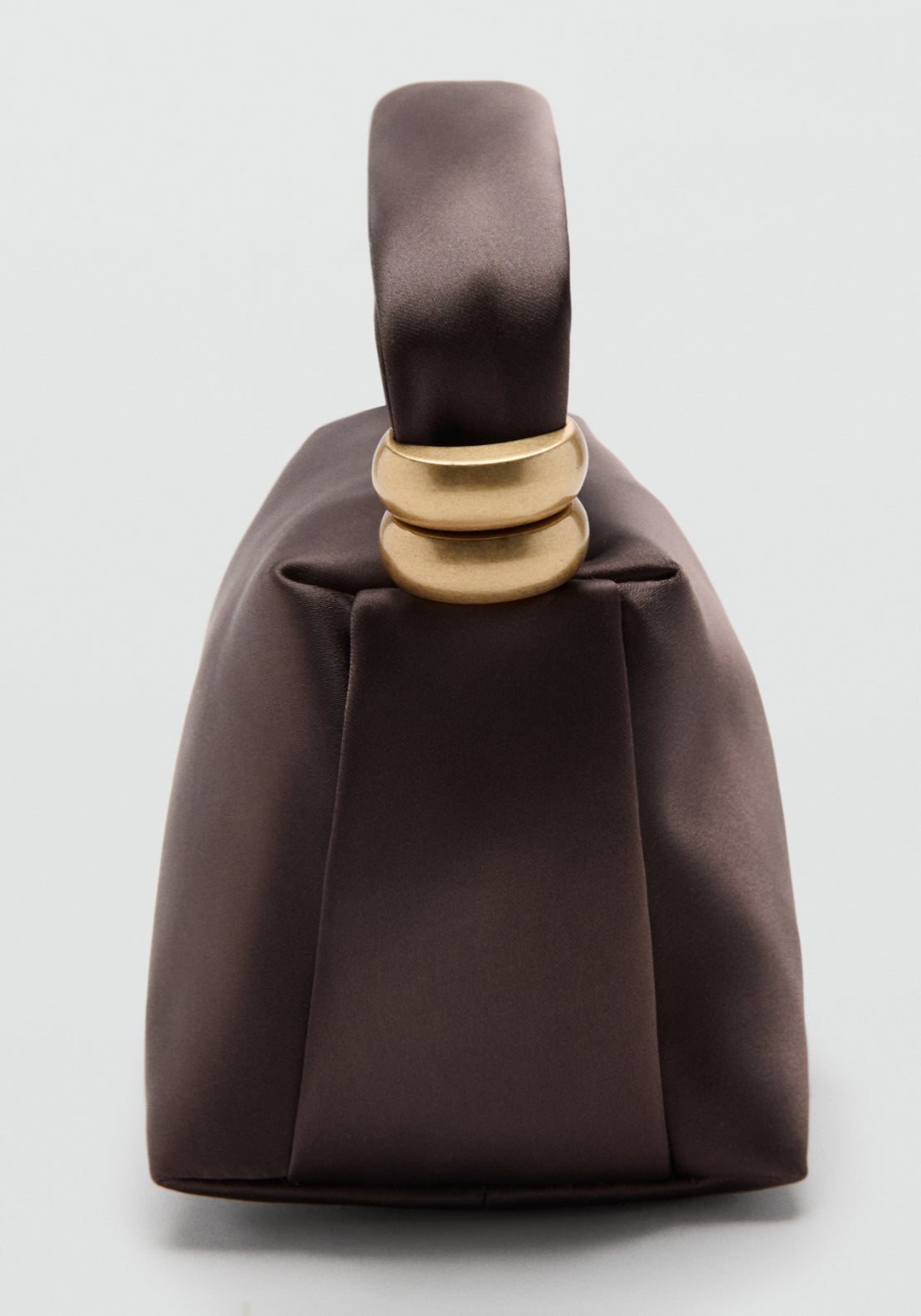Metallic Detail Handbag - Brown