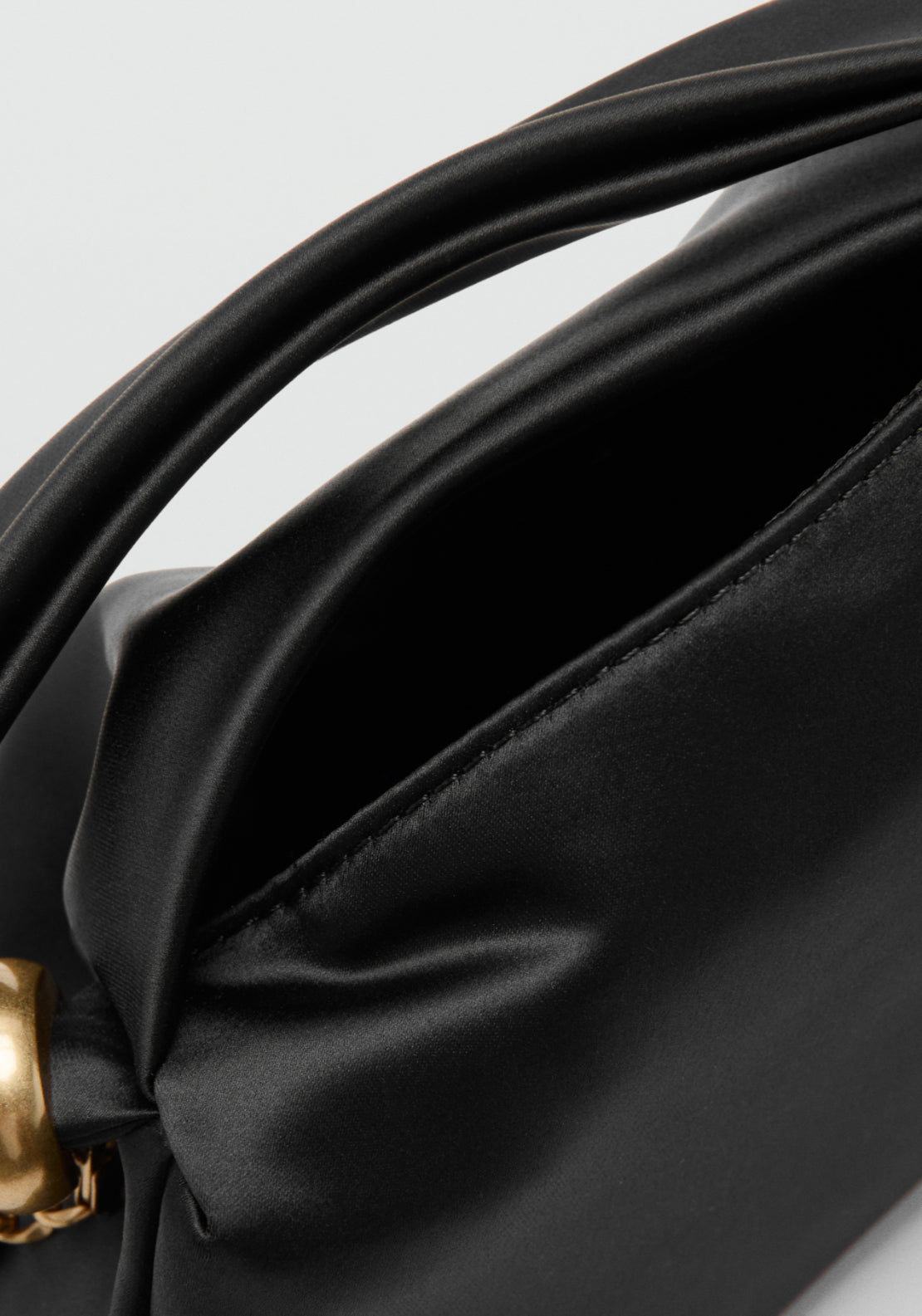 Metallic Detail Handbag - Black