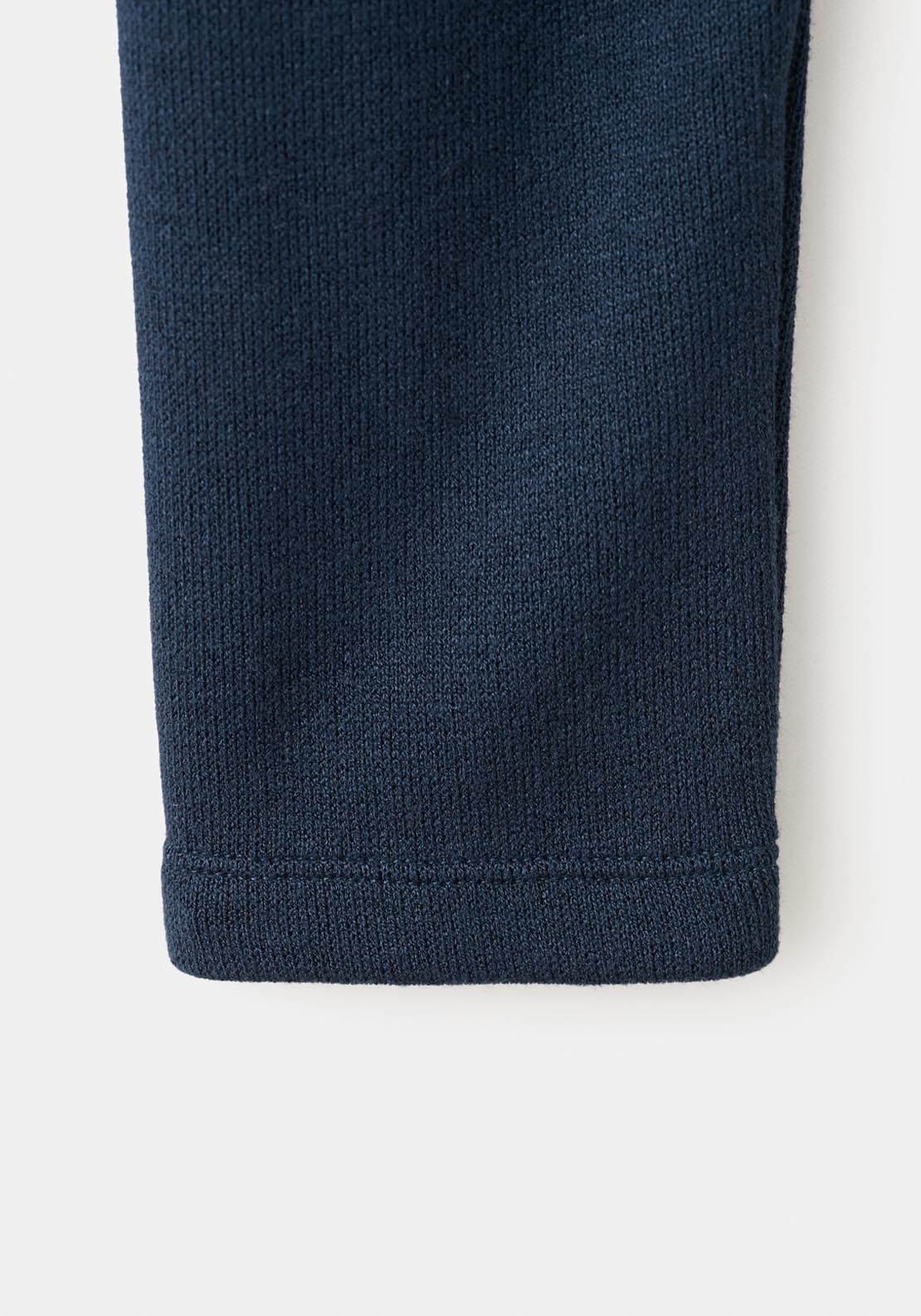 Fine Knit Perkins Neck Sweatshirt - Blue