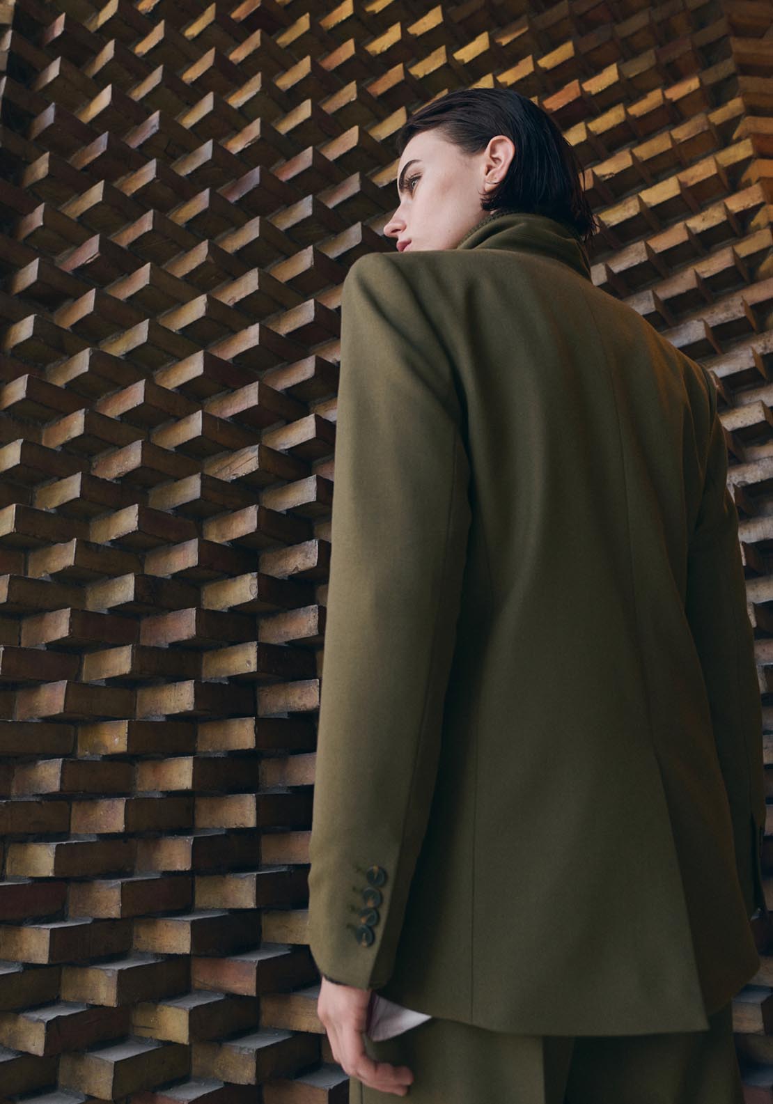Straight Fit Blazer - Green