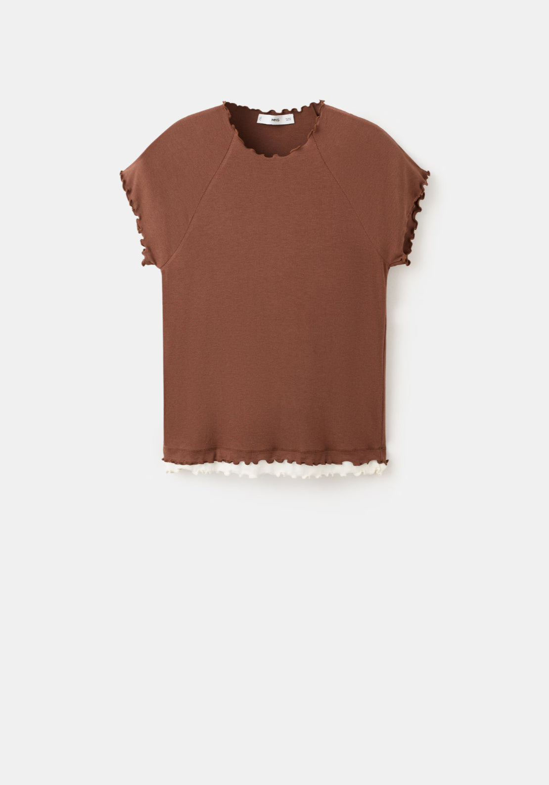 Contrasting T-Shirt - Brown