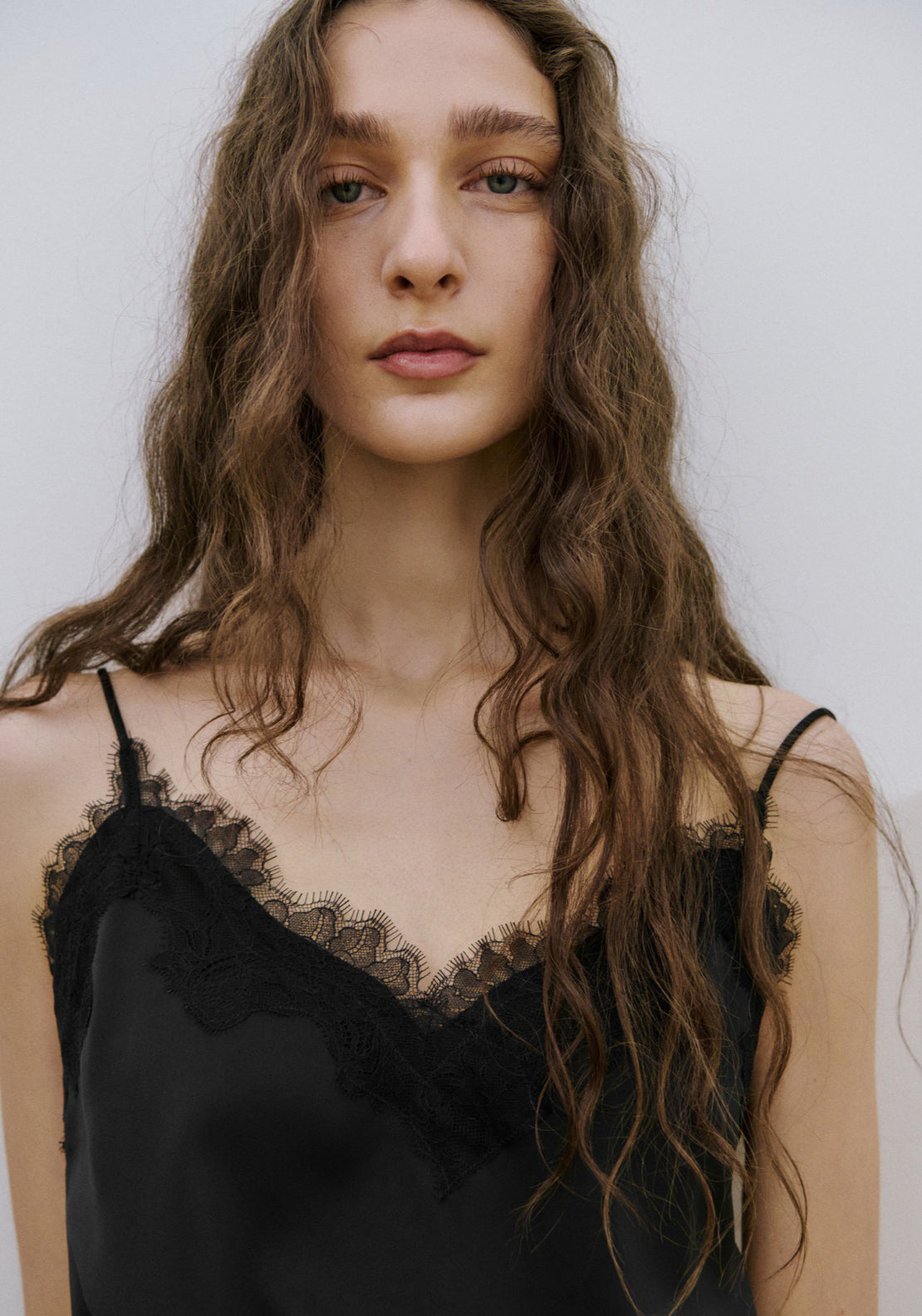 Mango Lace Asymmetrical Top - Black 4 Shaws Department Stores