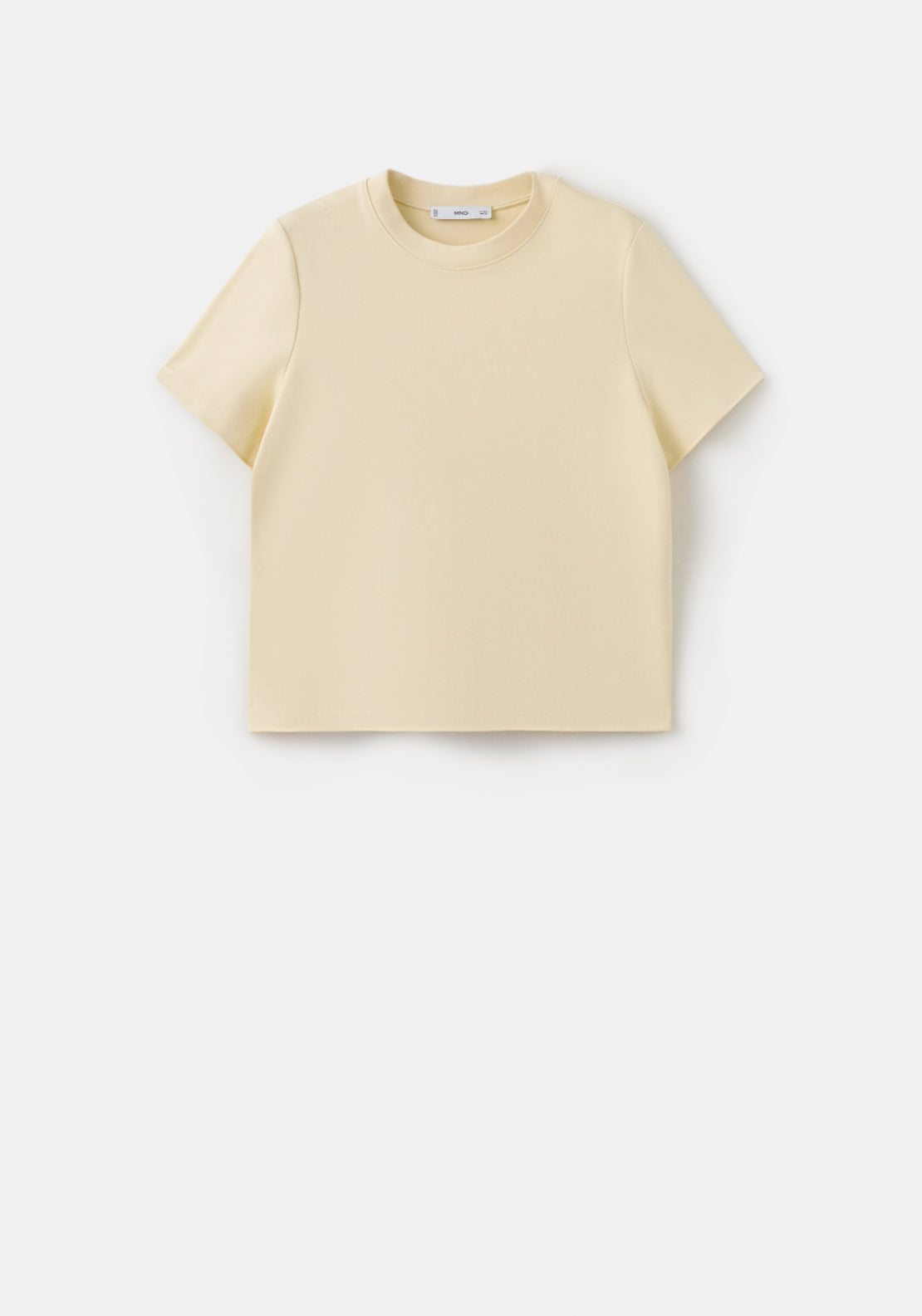 Short Sleeved Cotton T-Shirt - Light Yellow