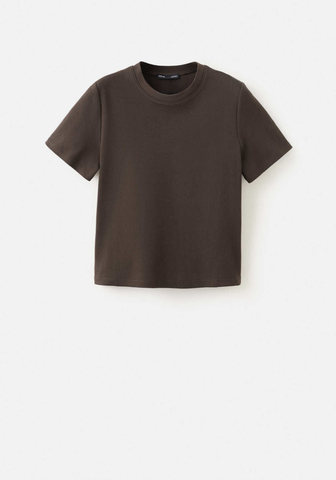 Short Sleeved Cotton T-Shirt - Brown