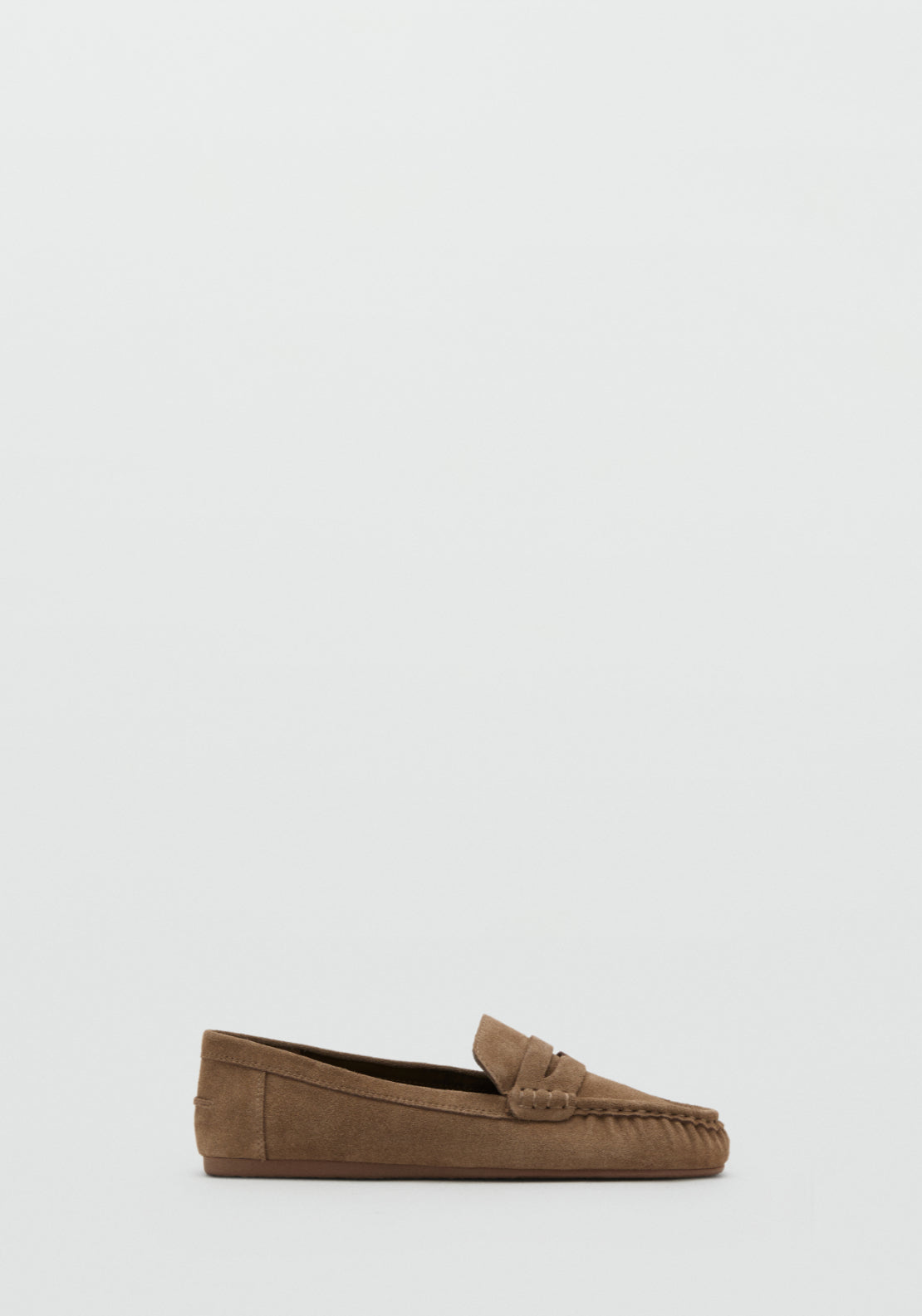 Suede Penny Loafers - Brown
