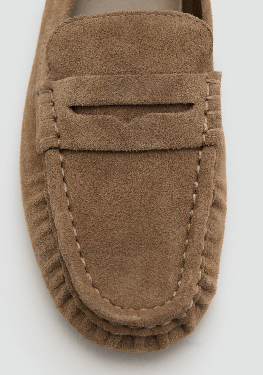 Suede Penny Loafers - Brown