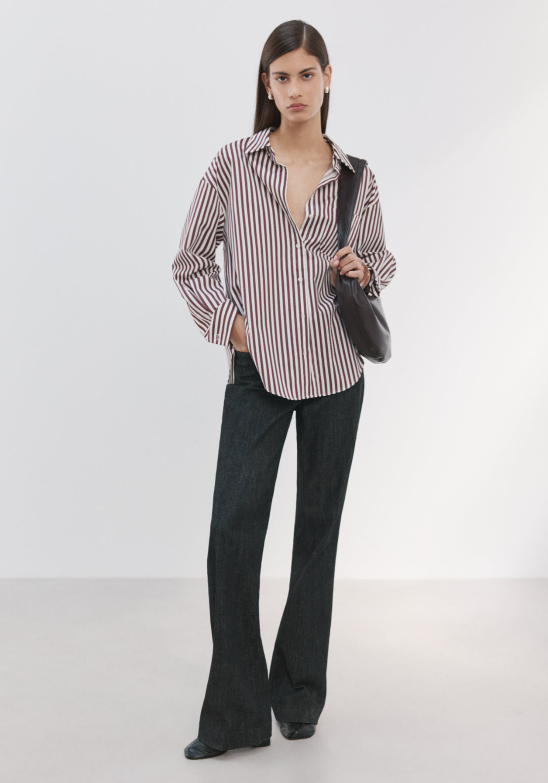 Mango Cotton Striped Shirt - Cream 4 Shaws Department Stores