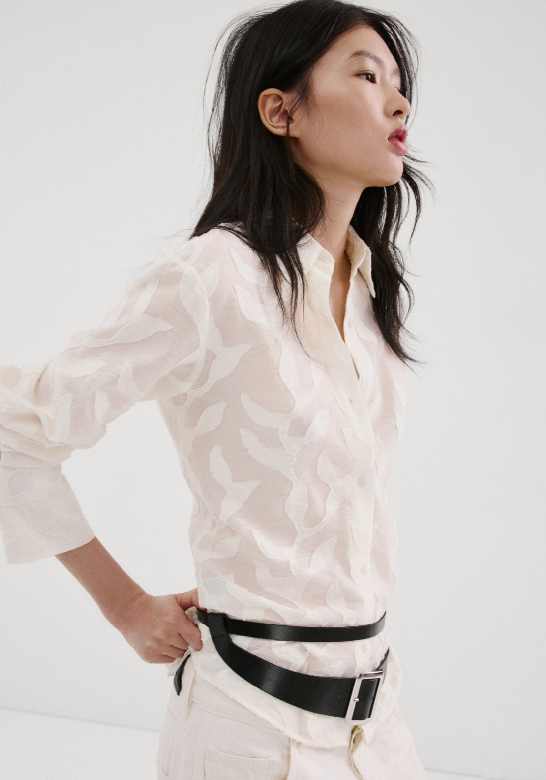Embroidery Floral Blouse - White