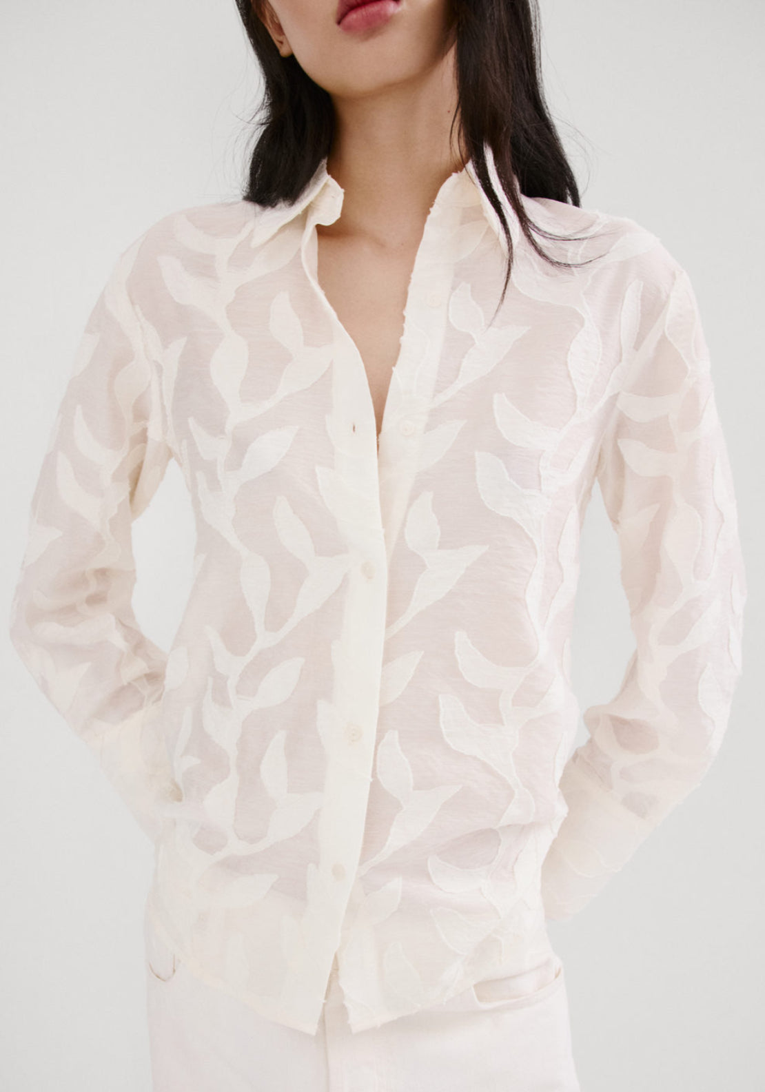 Embroidery Floral Blouse - White