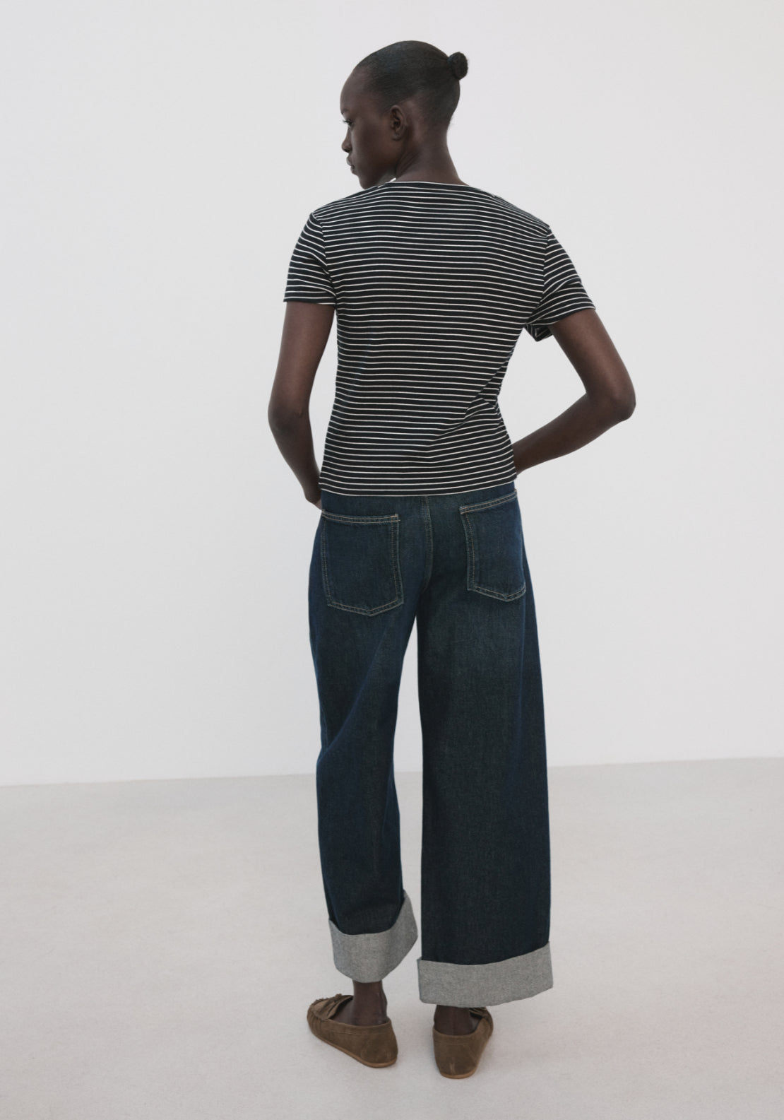 Striped  T-Shirt With Bows - Blue