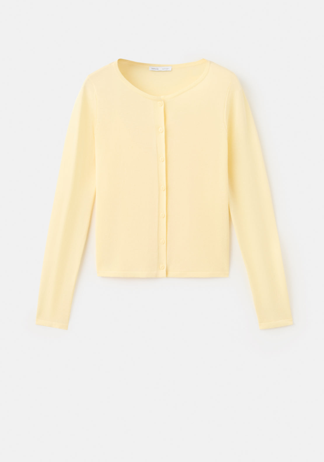 Knitted Button Cardigan - Yellow