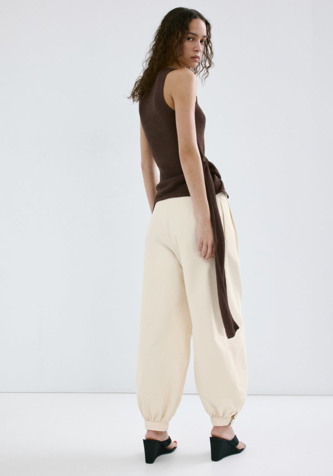 Mid Rise Baggy Jeans - Cream