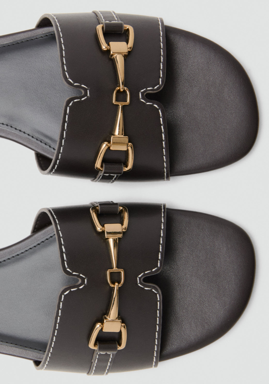 Mango Metallic Detail Strap Sandal Earth - Brown 4 Shaws Department Stores