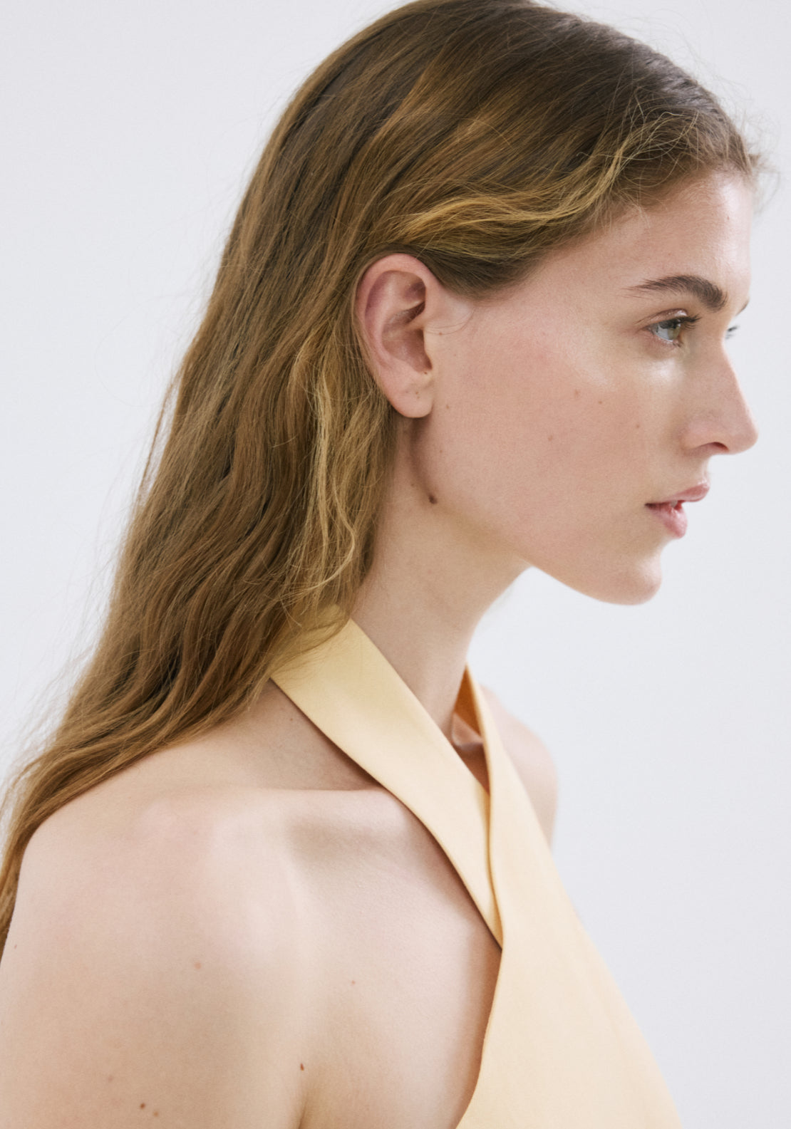 Linen Buttoned Top - Yellow