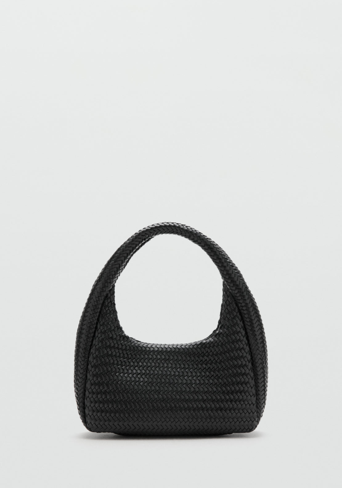 Braided Shoulder Bag - Black