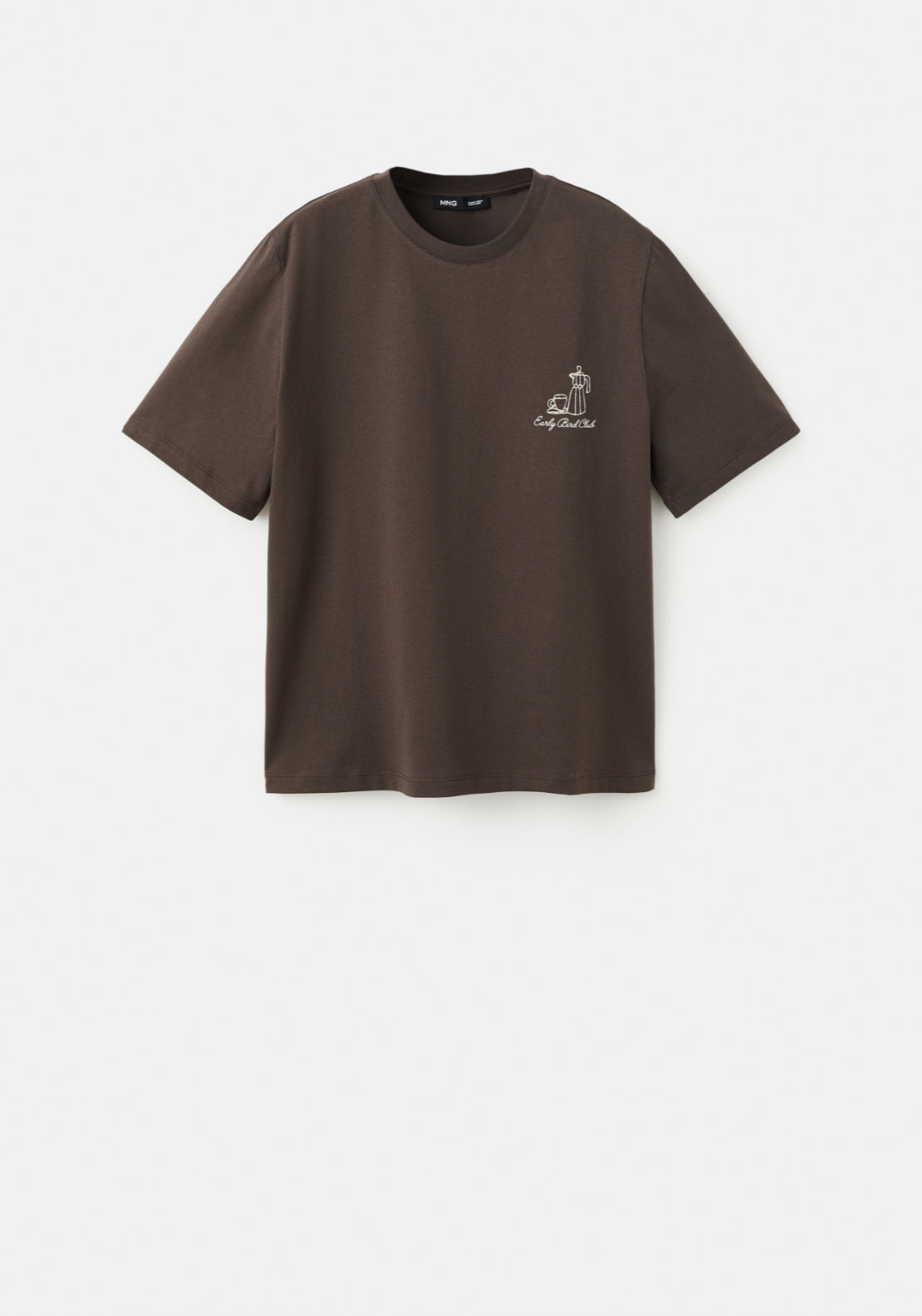 Printed Cotton-Blend T-Shirt - Brown