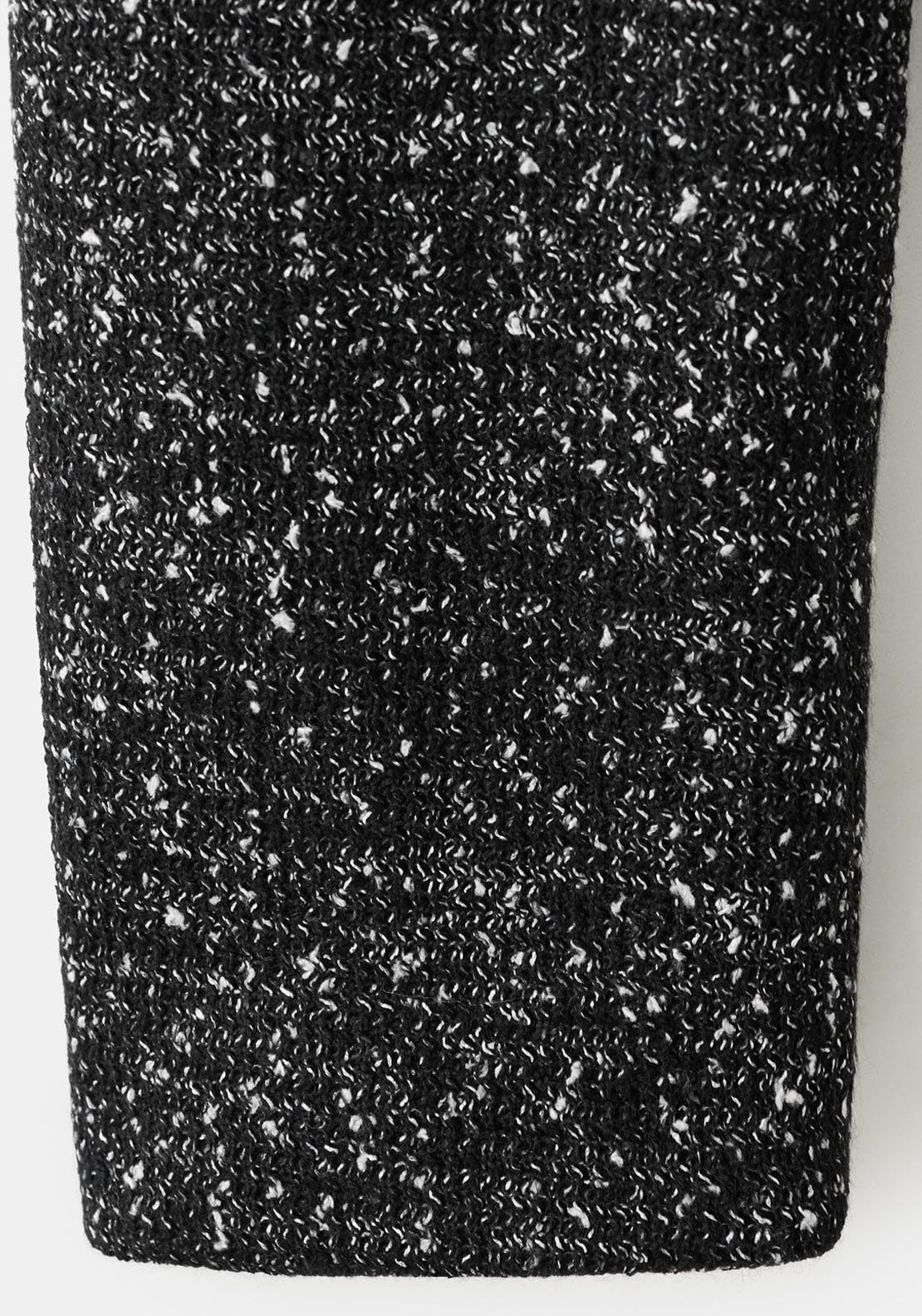 Flecked Cotton Blend Jacket - Black