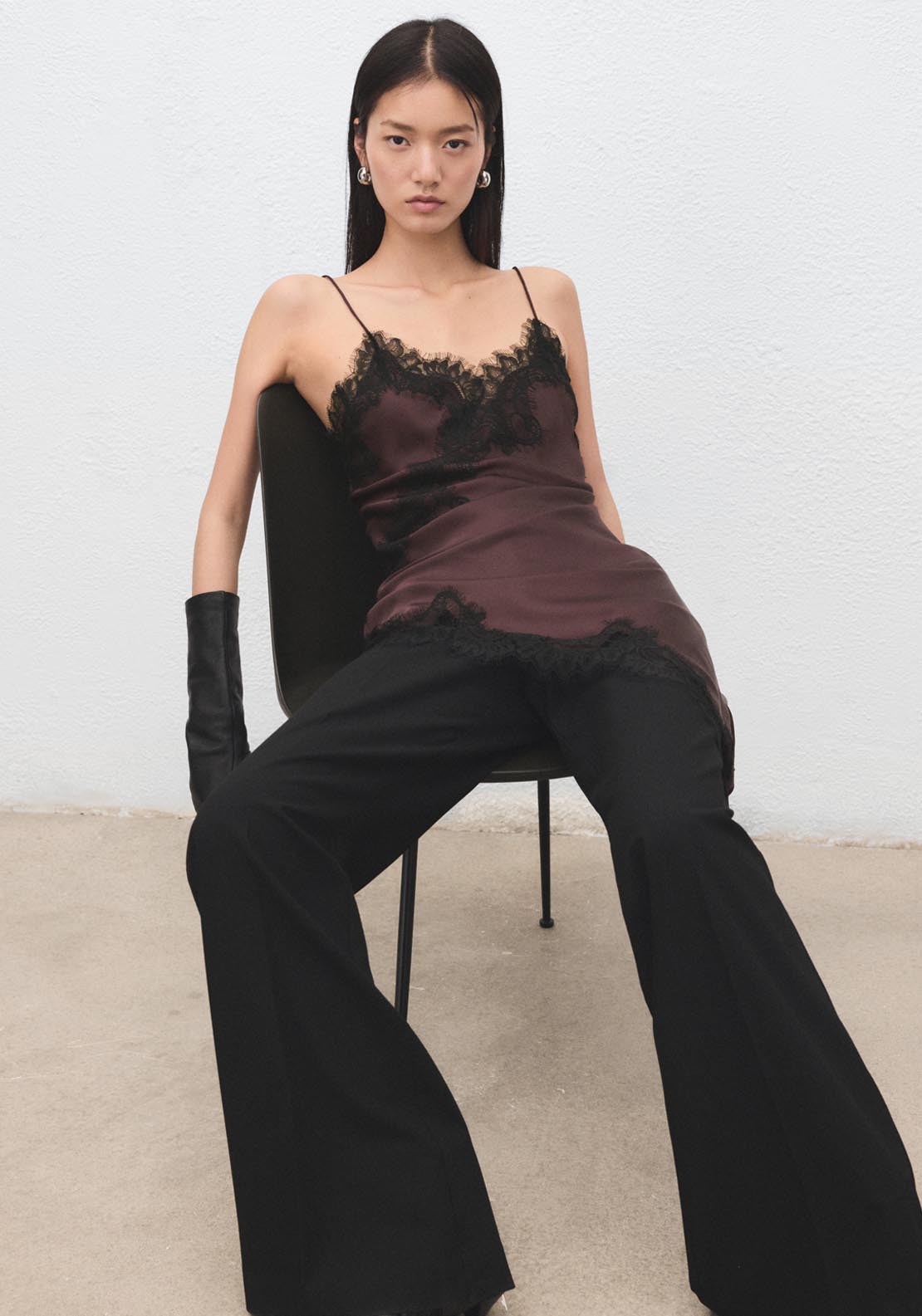Lace Top - Burgundy