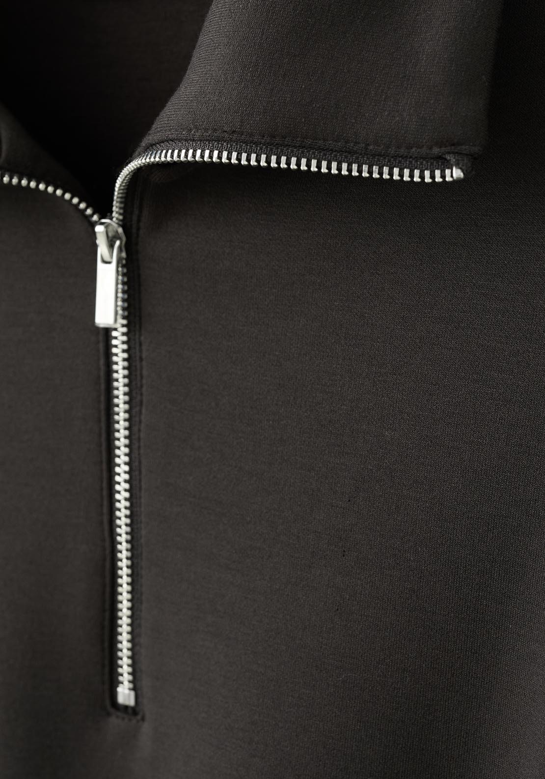 Half Zip Sweatshirt - Brown