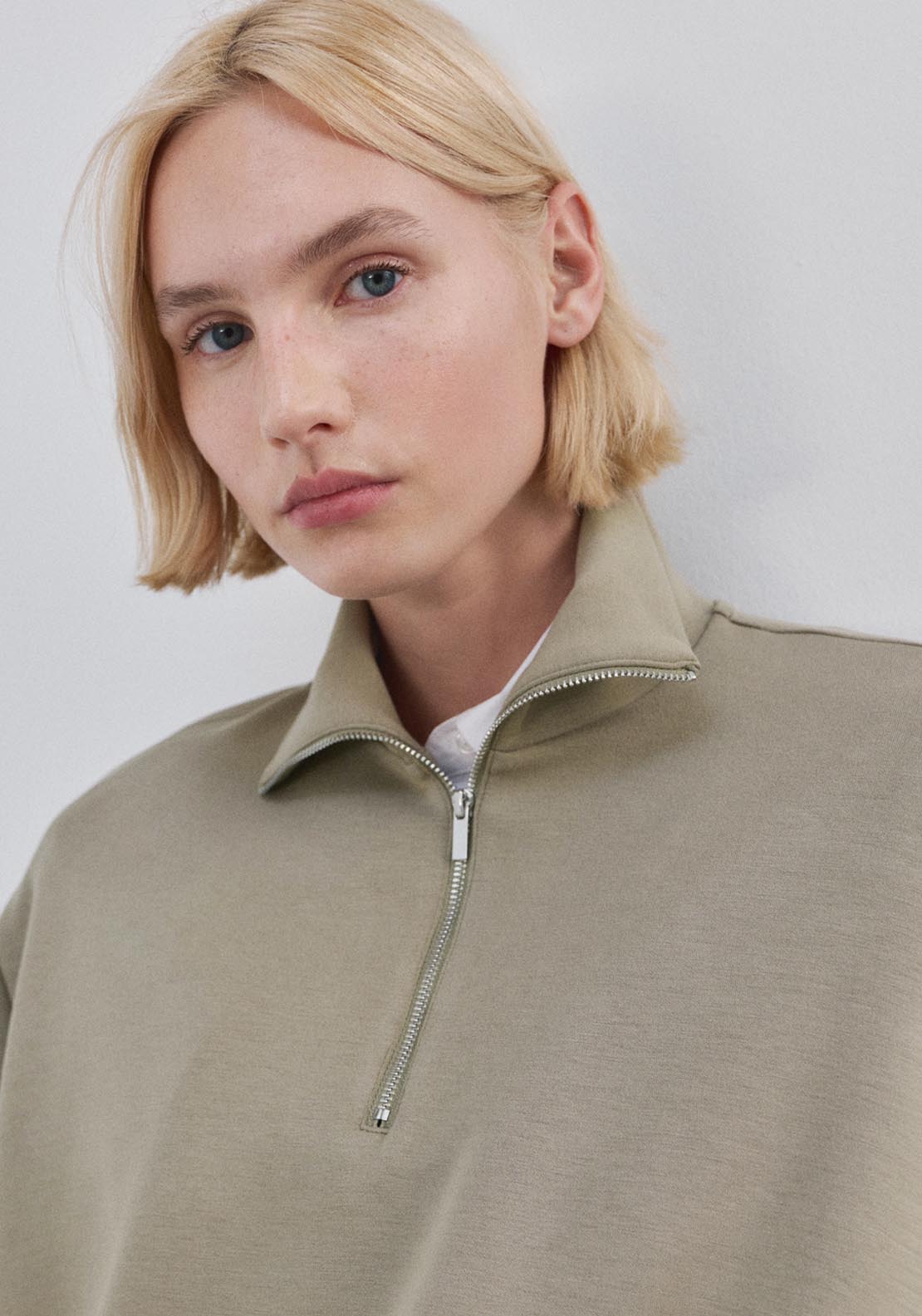 Half Zip Sweatshirt - Green