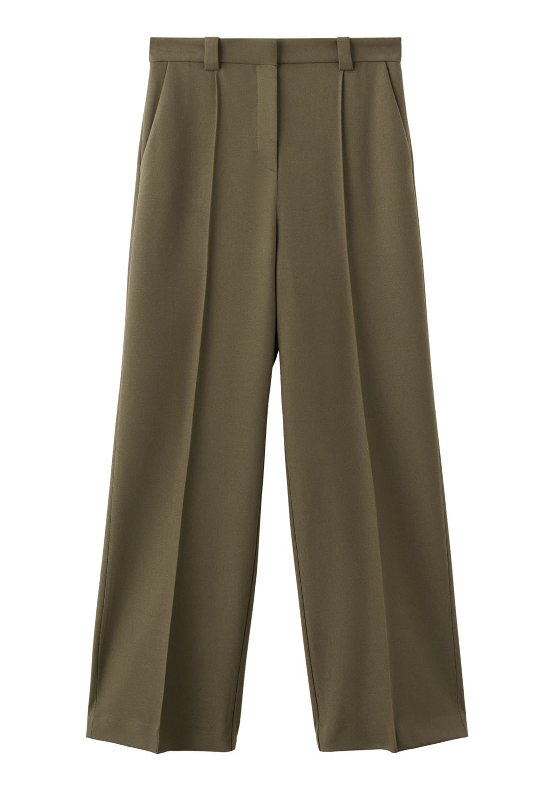 Straight Long Trousers - Green