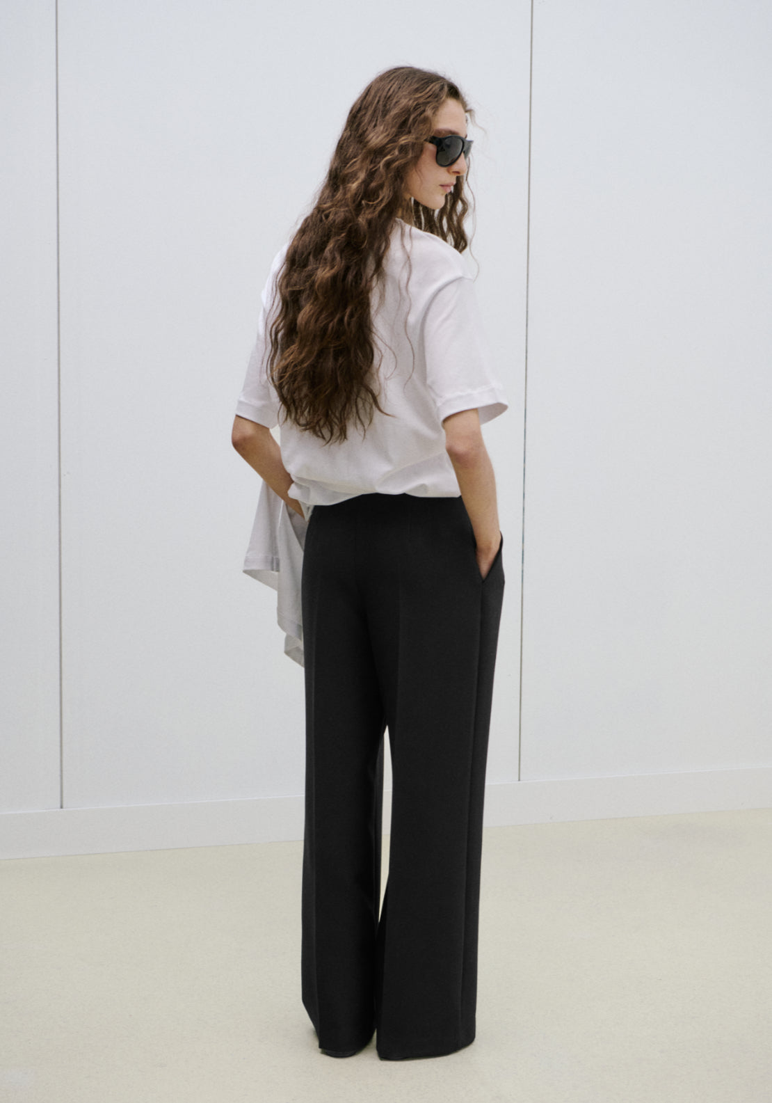 Belt Straight-Fit Trousers - Black