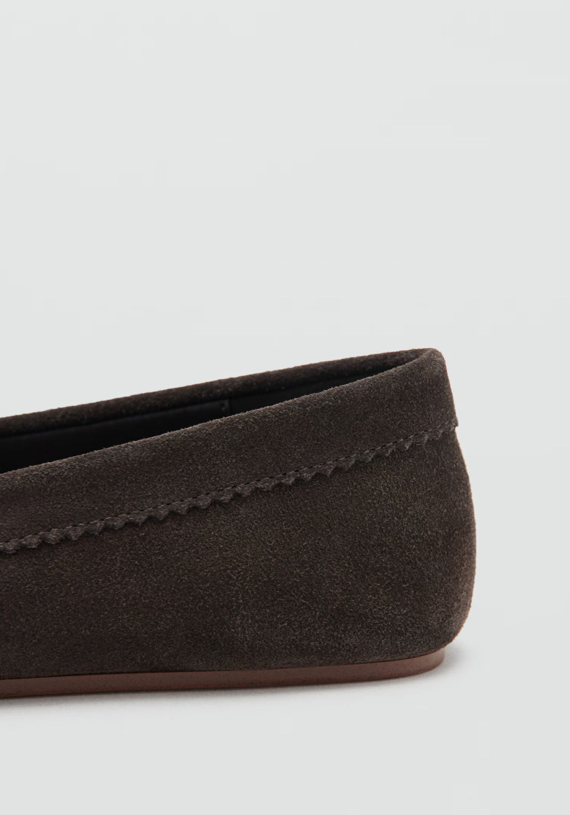 Suede Moccasin With Bow - Brown