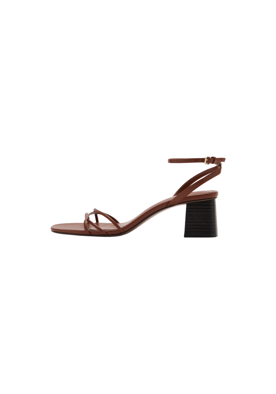 Heeled Sandals With Straps - Brown