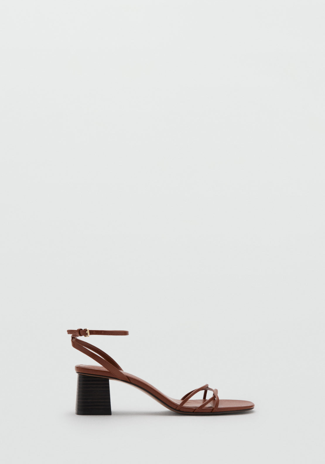 Heeled Sandals With Straps - Brown