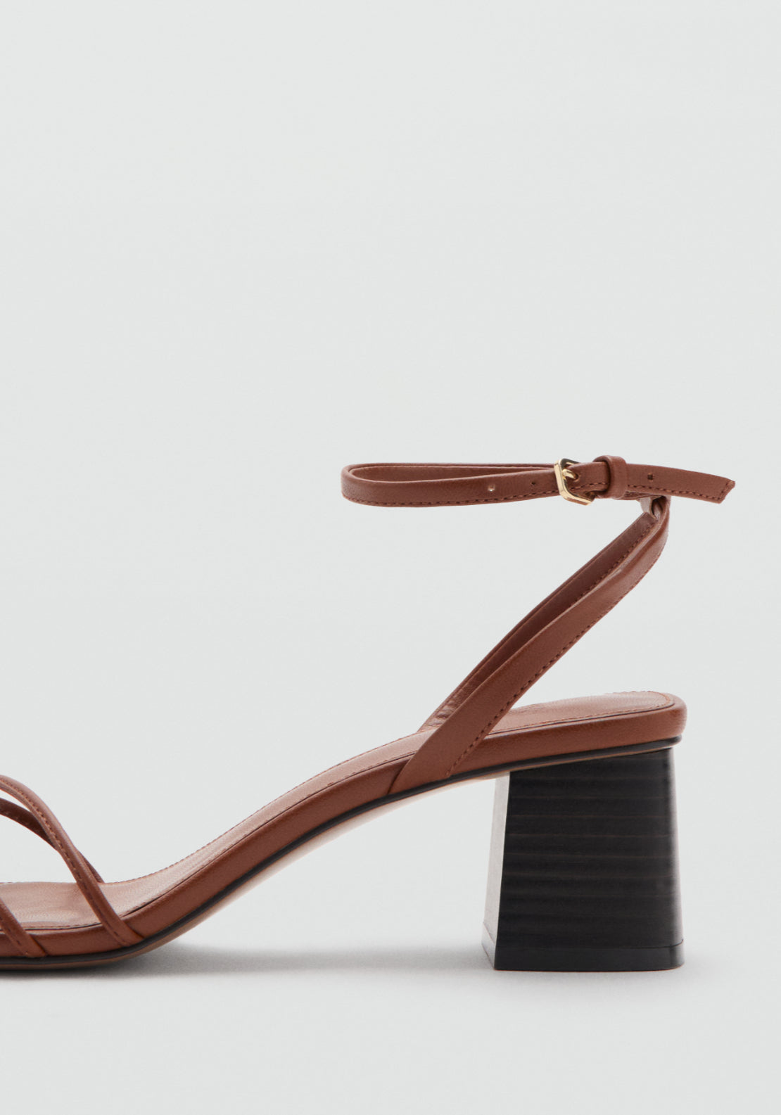 Heeled Sandals With Straps - Brown