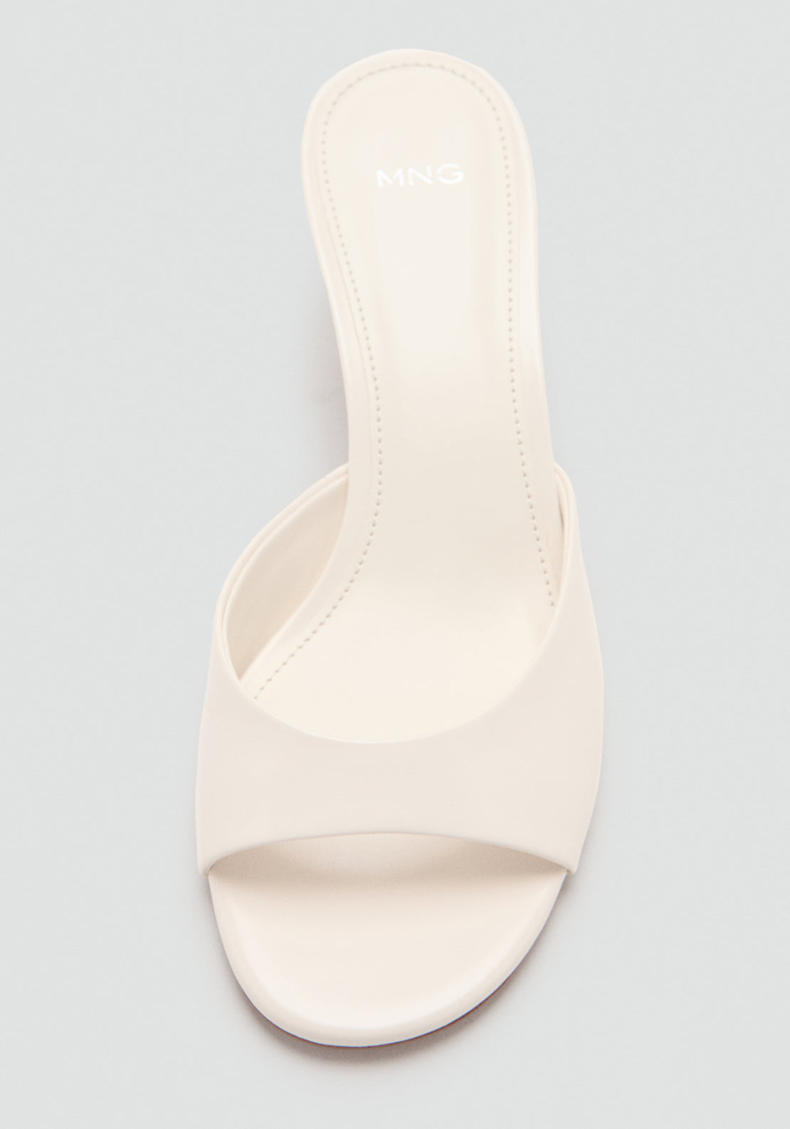 Pointed Heel Sandals - Cream
