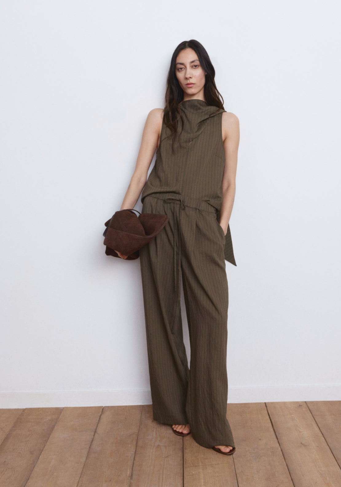 Striped Trousers - Brown