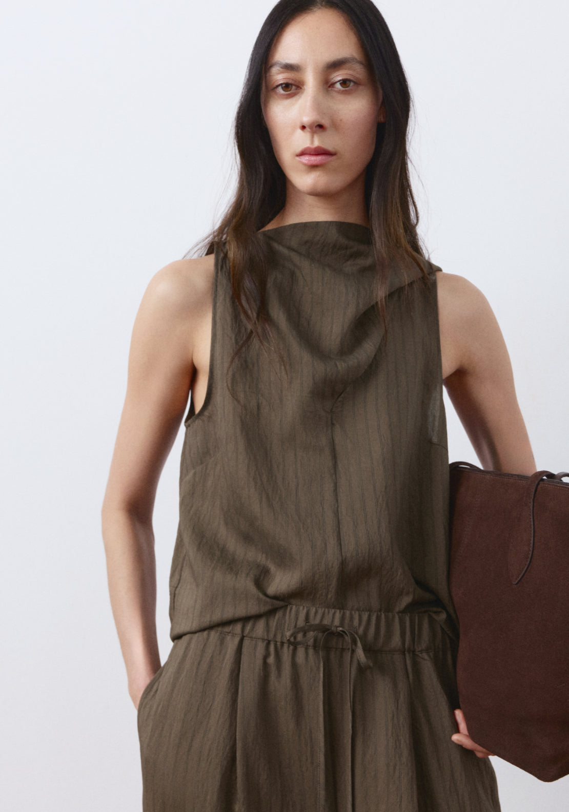 Striped Trousers - Brown