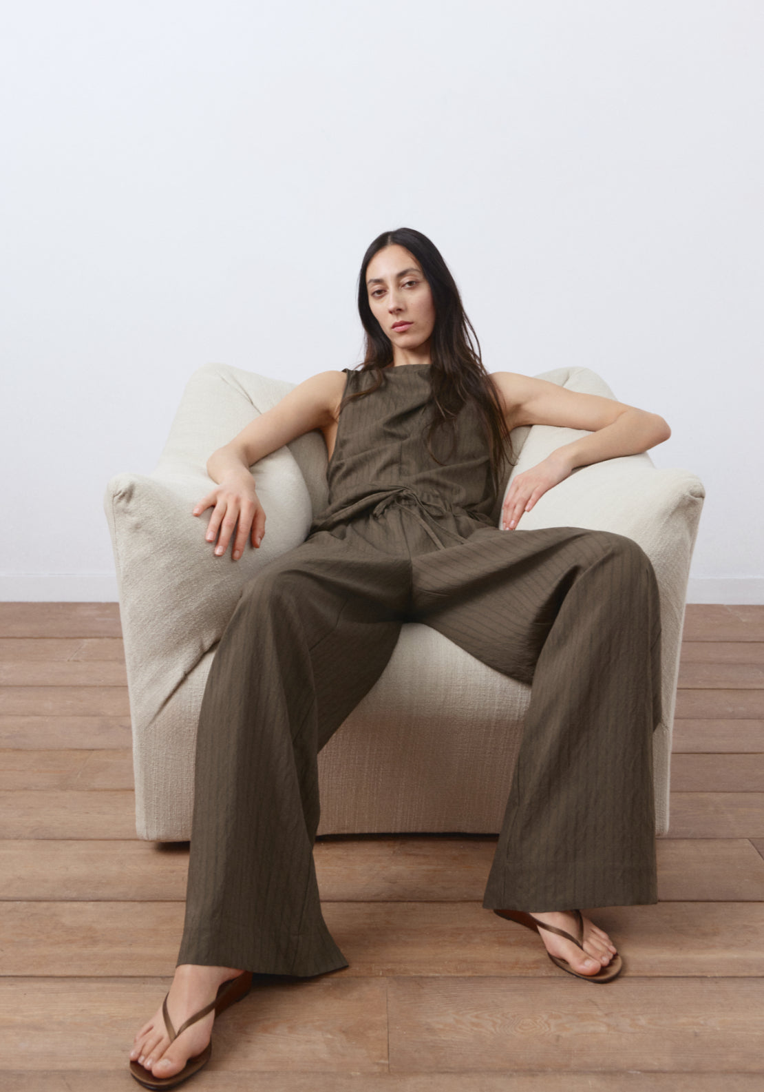 Striped Trousers - Brown