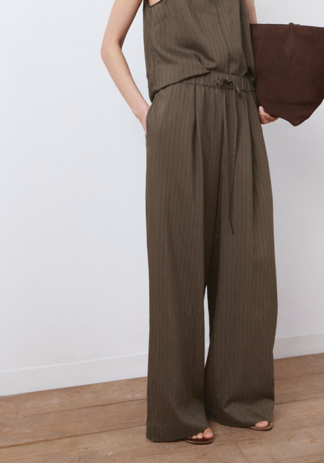 Striped Trousers - Brown