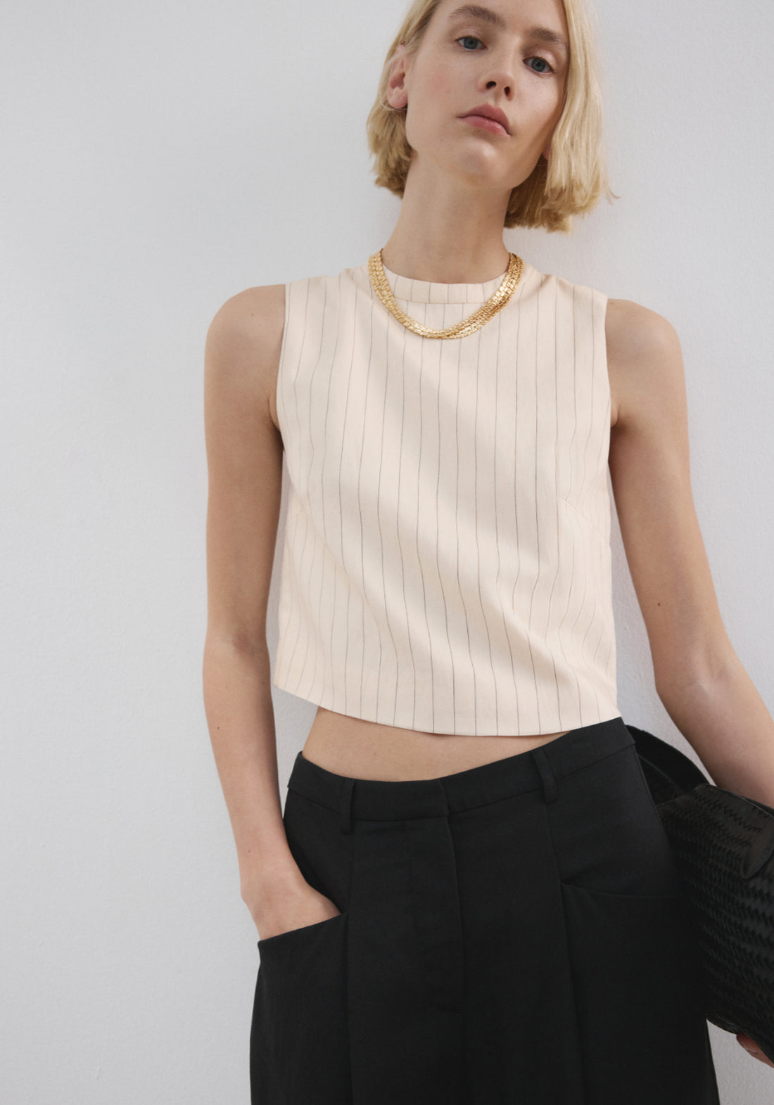 Chain Detail Top - Cream