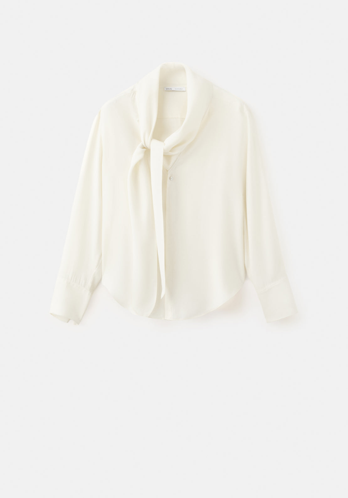 Mango Scarf Collar Blouse - Cream 19 Shaws Department Stores