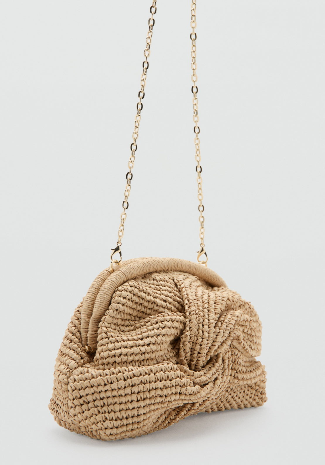 Natural Fibre Handbag - Beige
