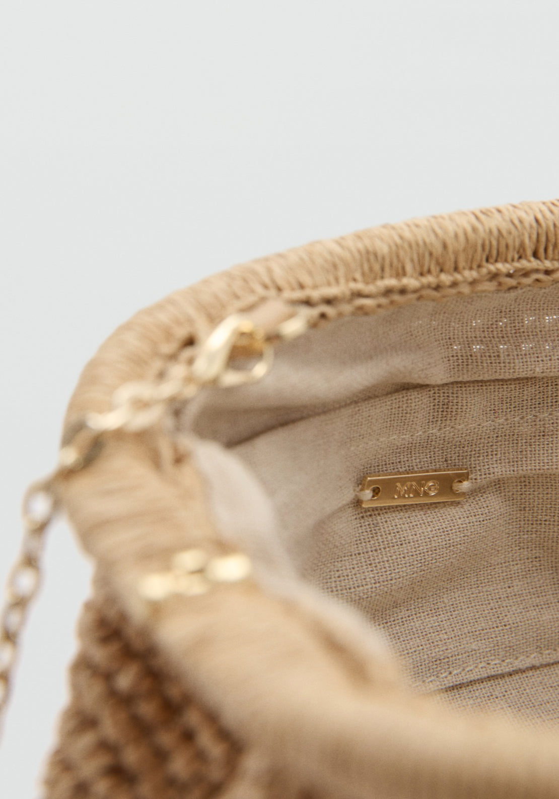 Natural Fibre Handbag - Beige