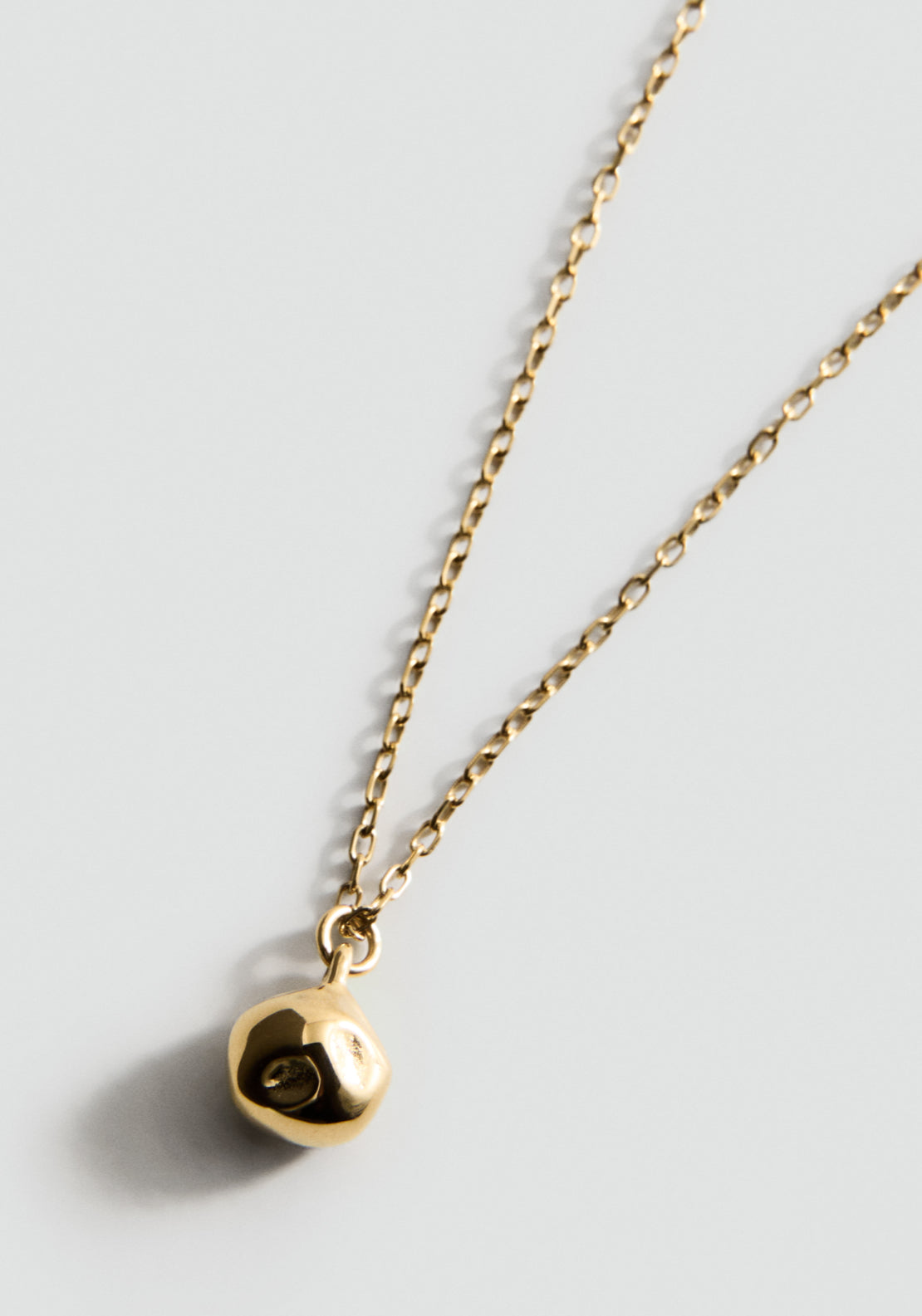 Stainless Steel Sphere Pendant Necklace - Gold