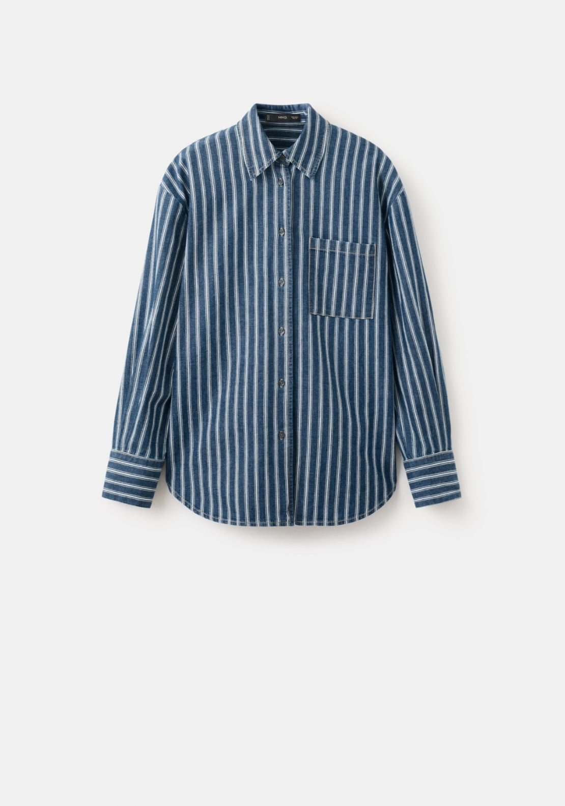 Striped Denim Shirt - Blue