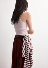 Fitted Fine Knit Top - Pink