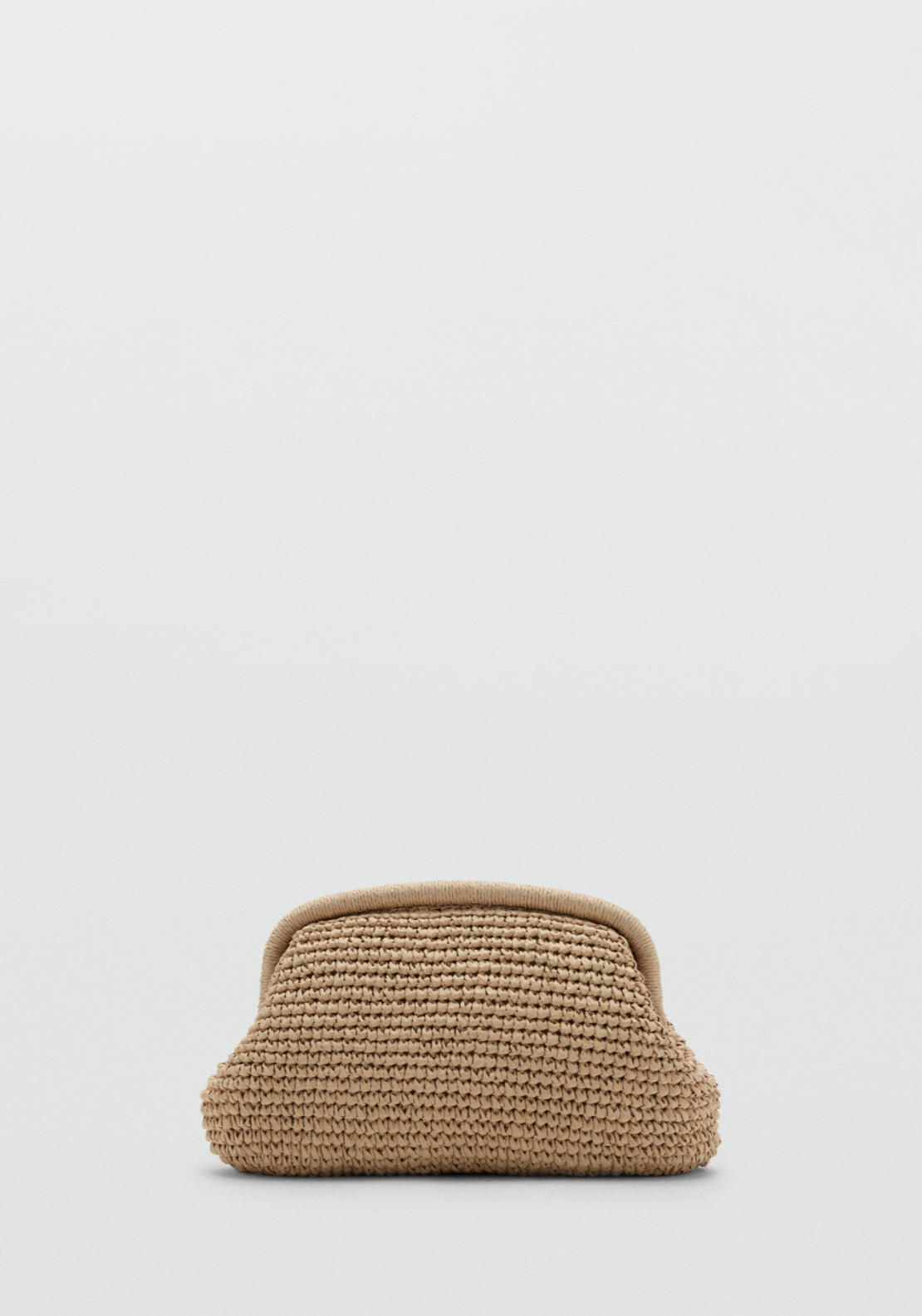 Natural Fiber Clutch Bag - Brown
