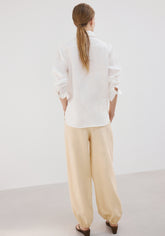 Straight Linen Shirt - White
