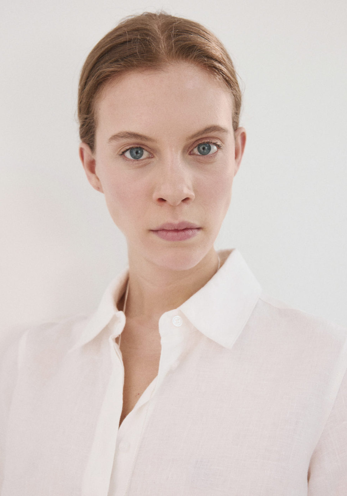 Straight Linen Shirt - White