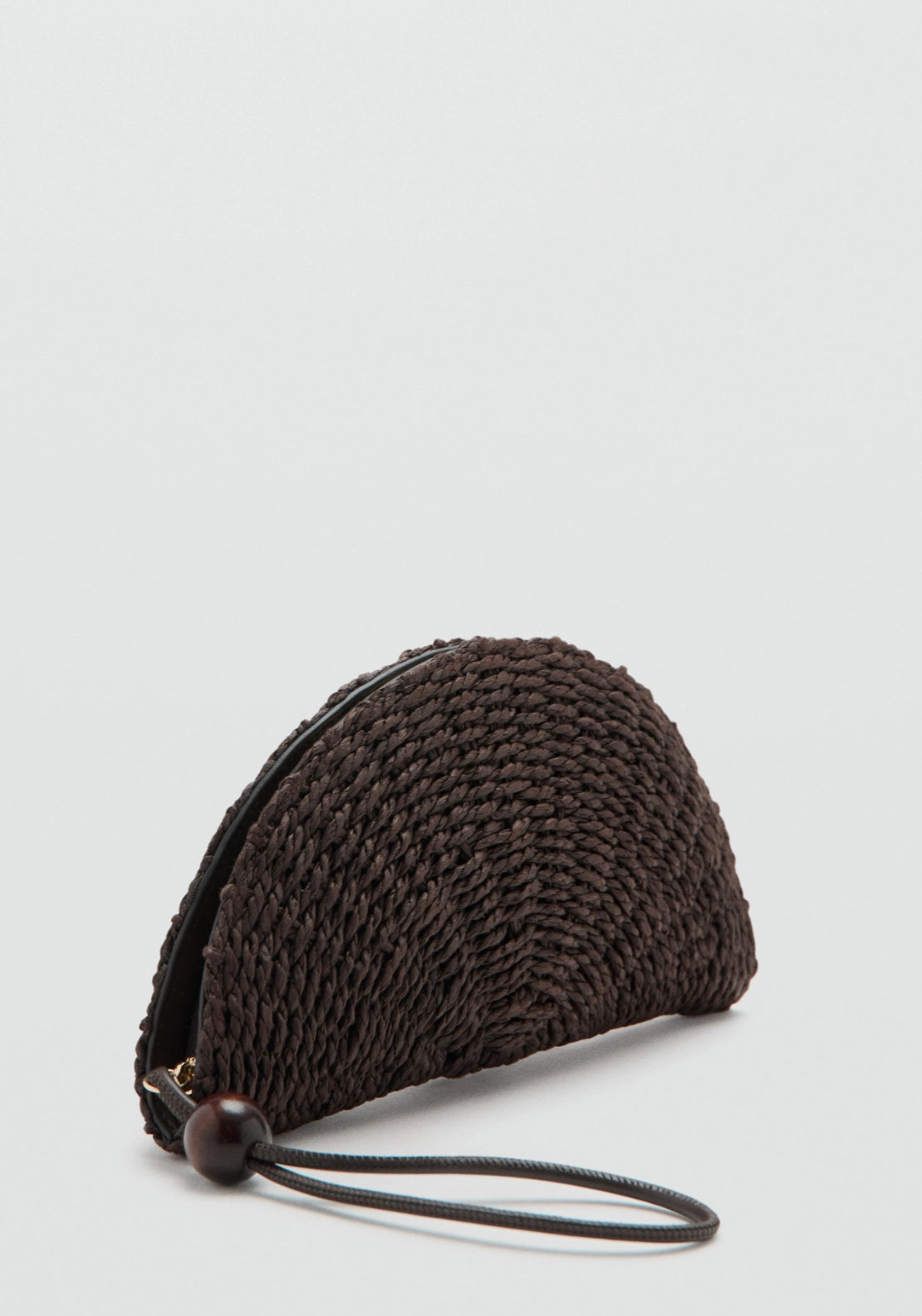Natural Fiber Pouch Bag - Brown